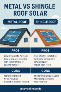 Metal vs Shingle Roof Solar-pin