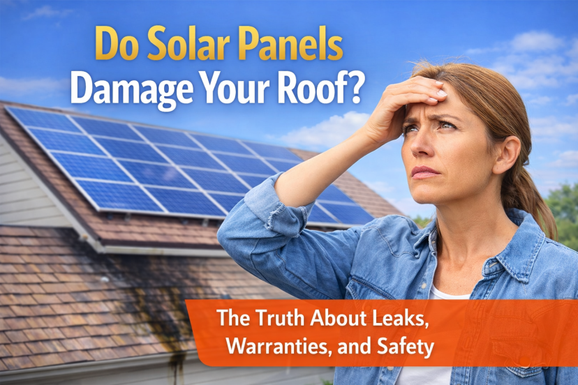 do solar panels damage your roof