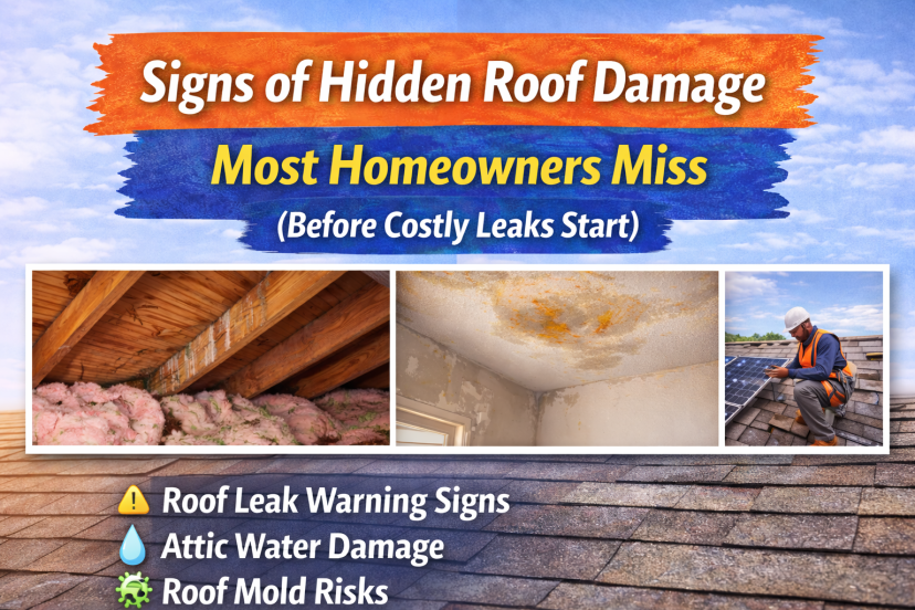 hidden roof damage signs