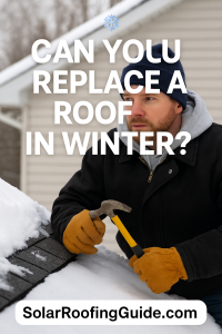 roof replacement in winter-pin