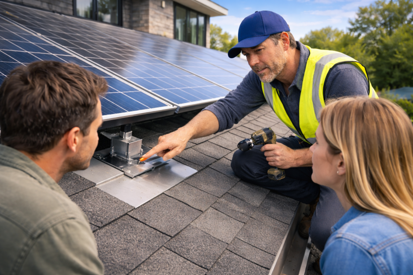 solar install roof damage