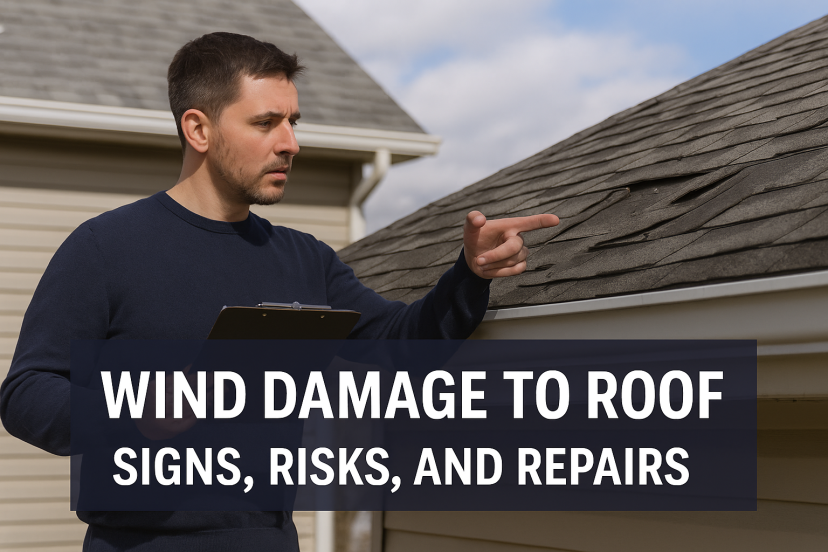 wind damage roof
