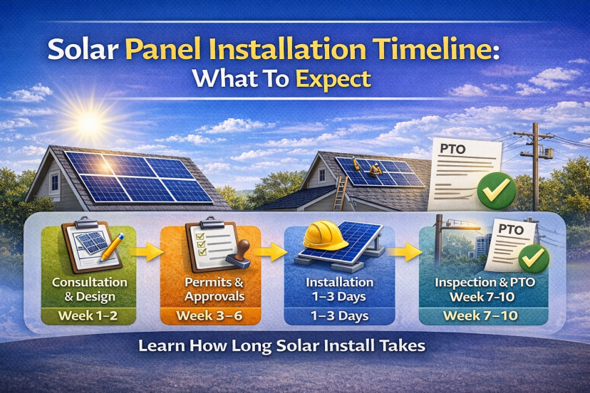 solar panel installation timeline