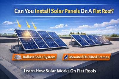 solar panels on flat roof