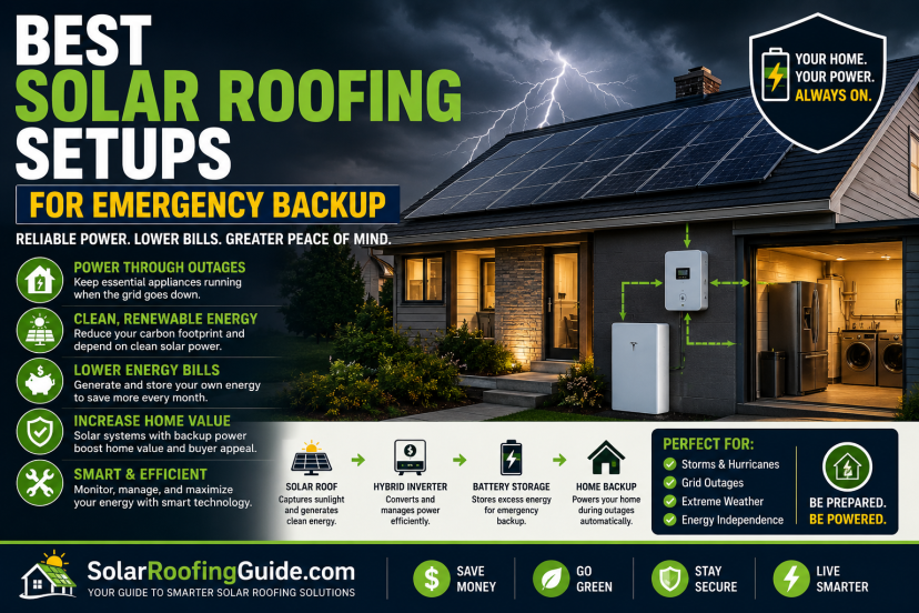 best solar roofing setups for emergency backup