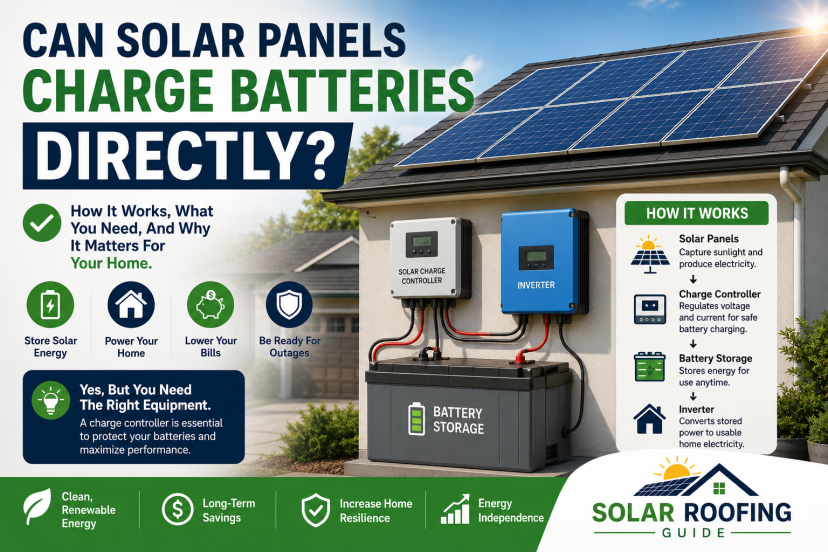 Can solar panels charge batteries directly
