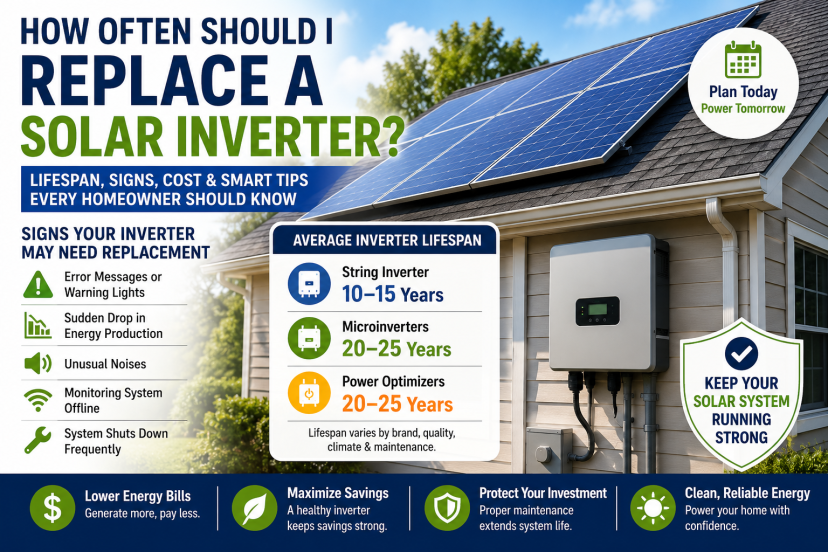 How often should I replace a solar inverter