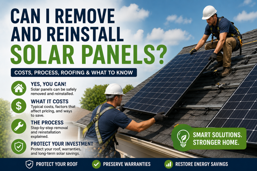 can I remove and reinstall solar panels