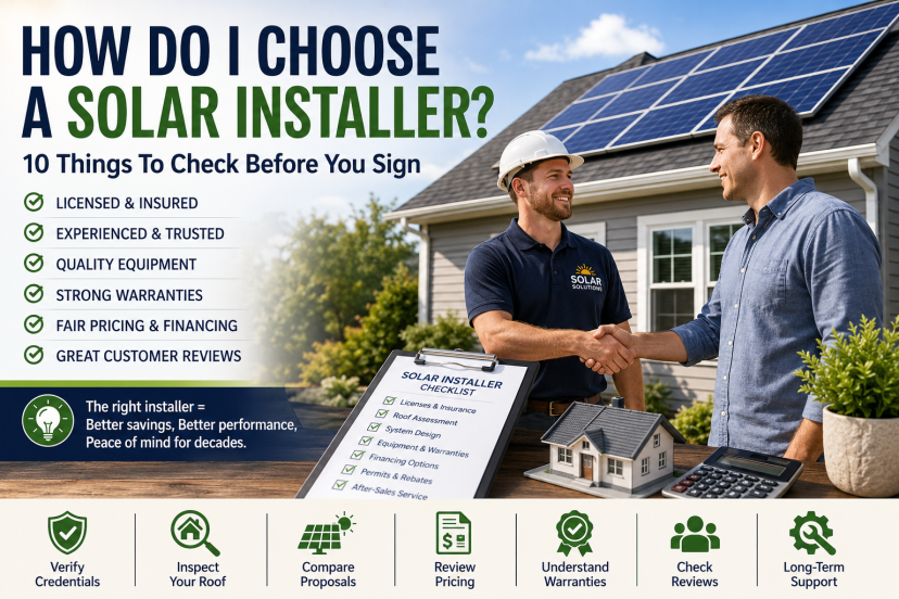 How do I choose a solar installer