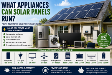 What appliances can solar panels run