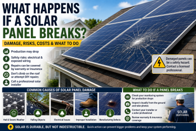 What happens if a solar panel breaks