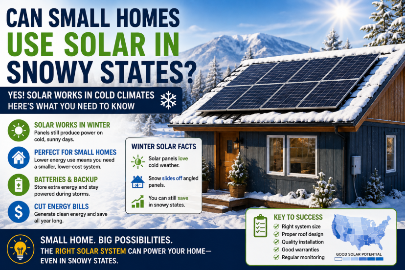 can small homes use solar in snowy states